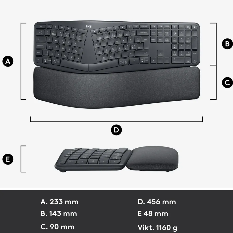Logitech Ergo K860 Ergonomiskt tangentbord