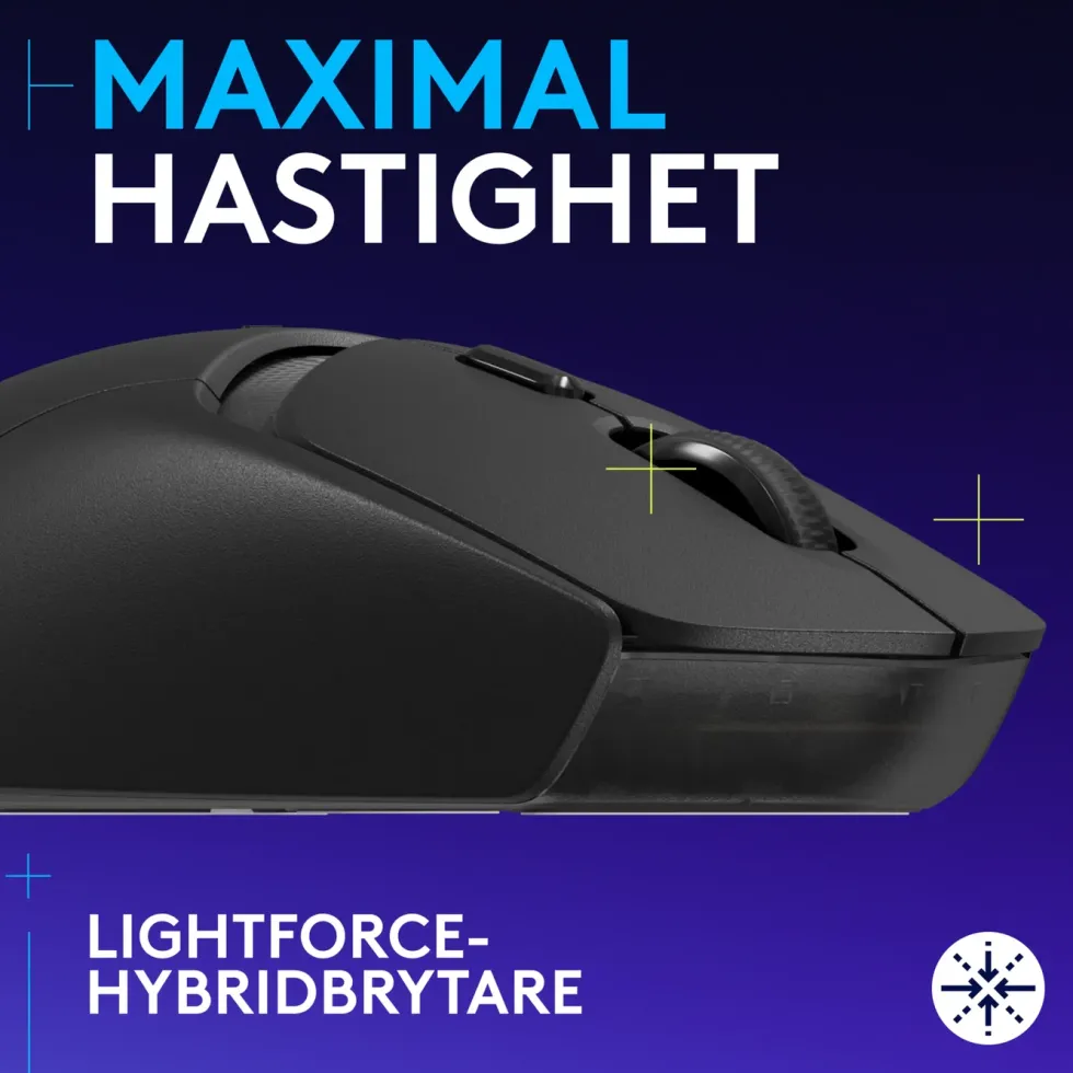 Logitech G G309 Lightspeed Trådlös datormus Svart