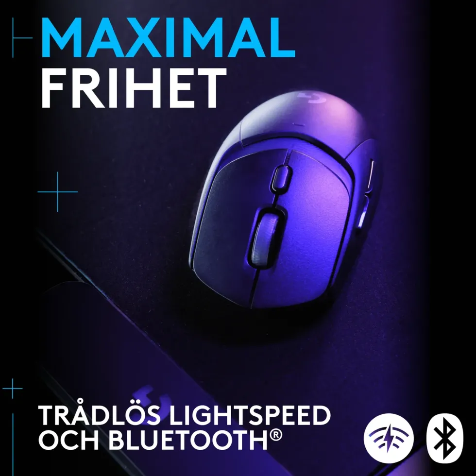 Logitech G G309 Lightspeed Trådlös datormus Svart