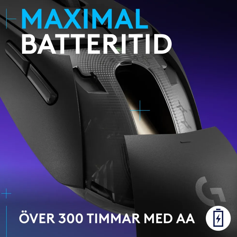 Logitech G G309 Lightspeed Trådlös datormus Svart