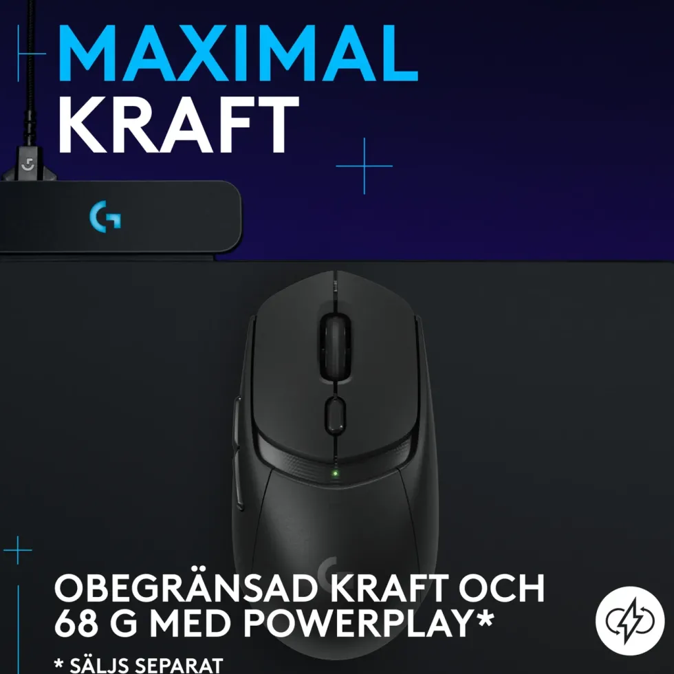 Logitech G G309 Lightspeed Trådlös datormus Svart