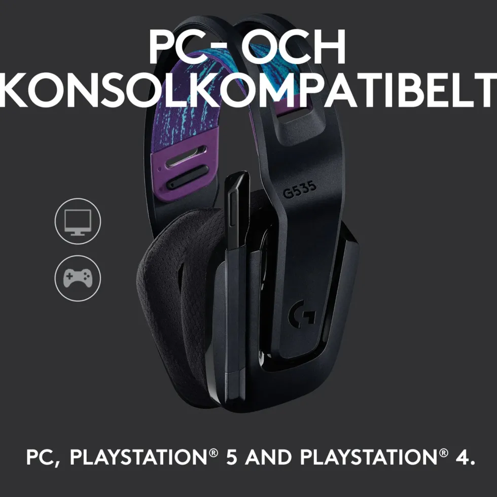 Logitech G 535 Lightspeed Trådlöst gamingheadset