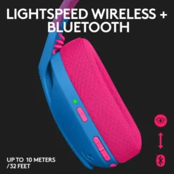 Logitech G 435 Lightspeed Trådlöst gaming-headset Blå & Hallon