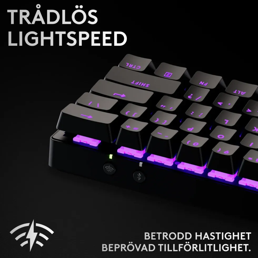 Logitech G PRO X 60 Lightspeed Trådlöst gaming-tangentbord Linear Black