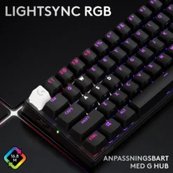 Logitech G PRO X 60 Lightspeed Trådlöst gaming-tangentbord Linear Black