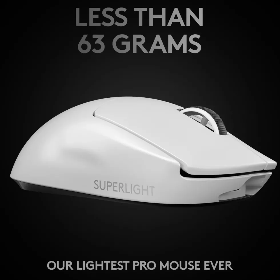 Logitech G Pro X Superlight Trådlös gaming-mus Vit