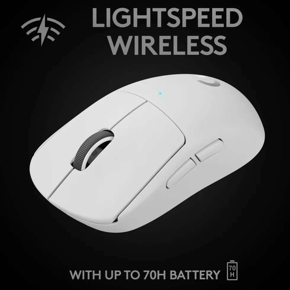 Logitech G Pro X Superlight Trådlös gaming-mus Vit