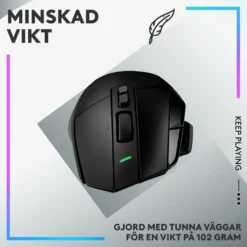 Logitech G 502 X Lightspeed Trådlös gamingmus Svart