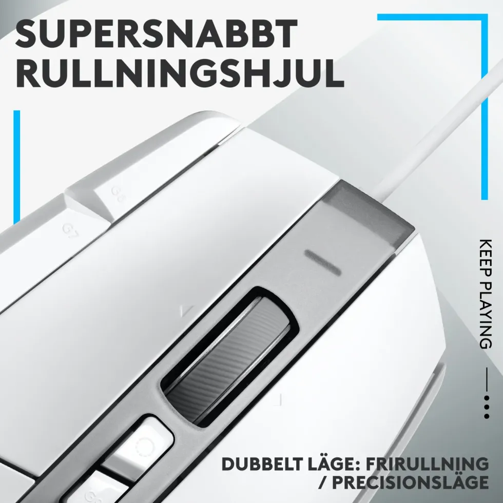 Logitech G 502 X Trådbunden gamingmus Vit