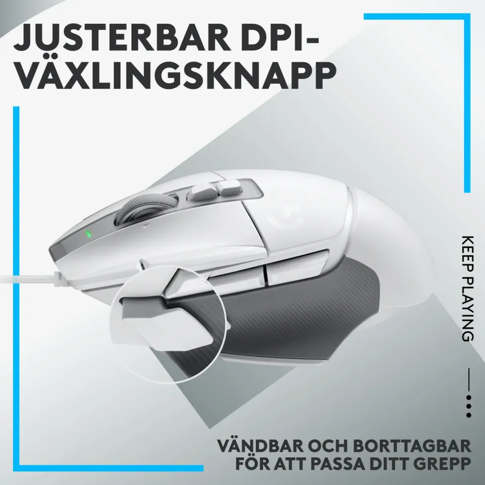 Logitech G 502 X Trådbunden gamingmus Vit