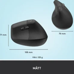 Logitech Lift Vertikal datormus Graphite