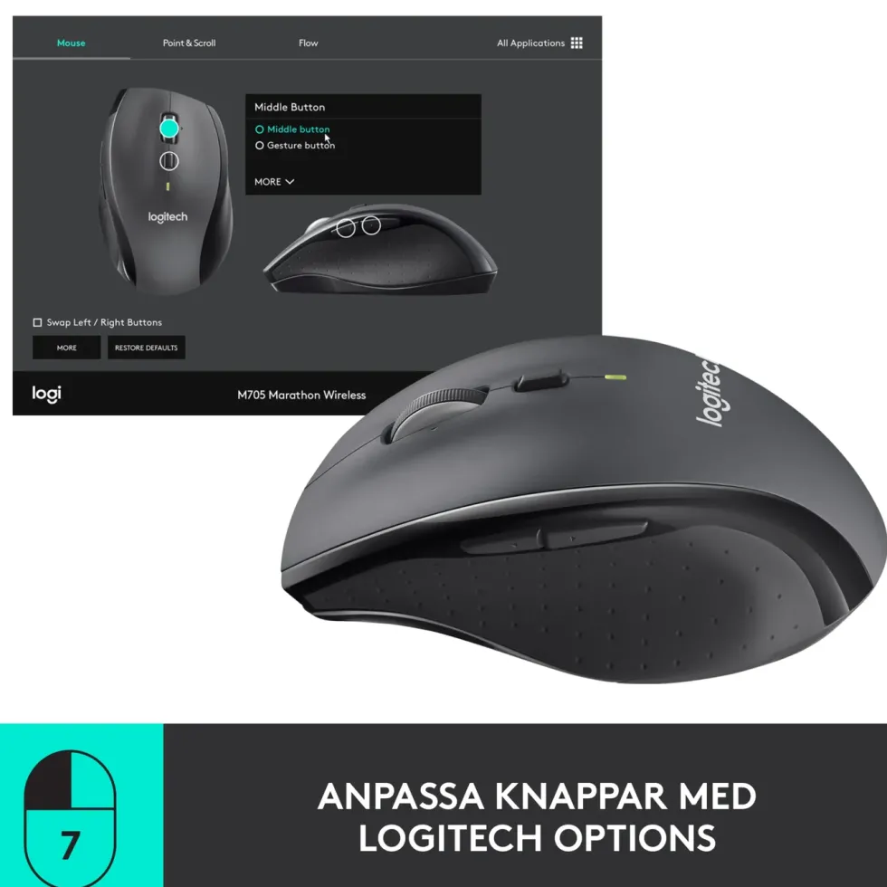 Logitech M705 Trådlös datormus