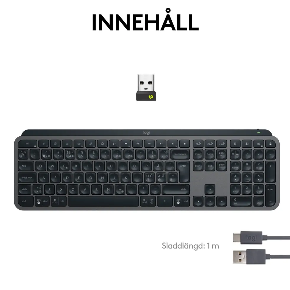 Logitech MX Keys S Trådlöst tangentbord Graphite