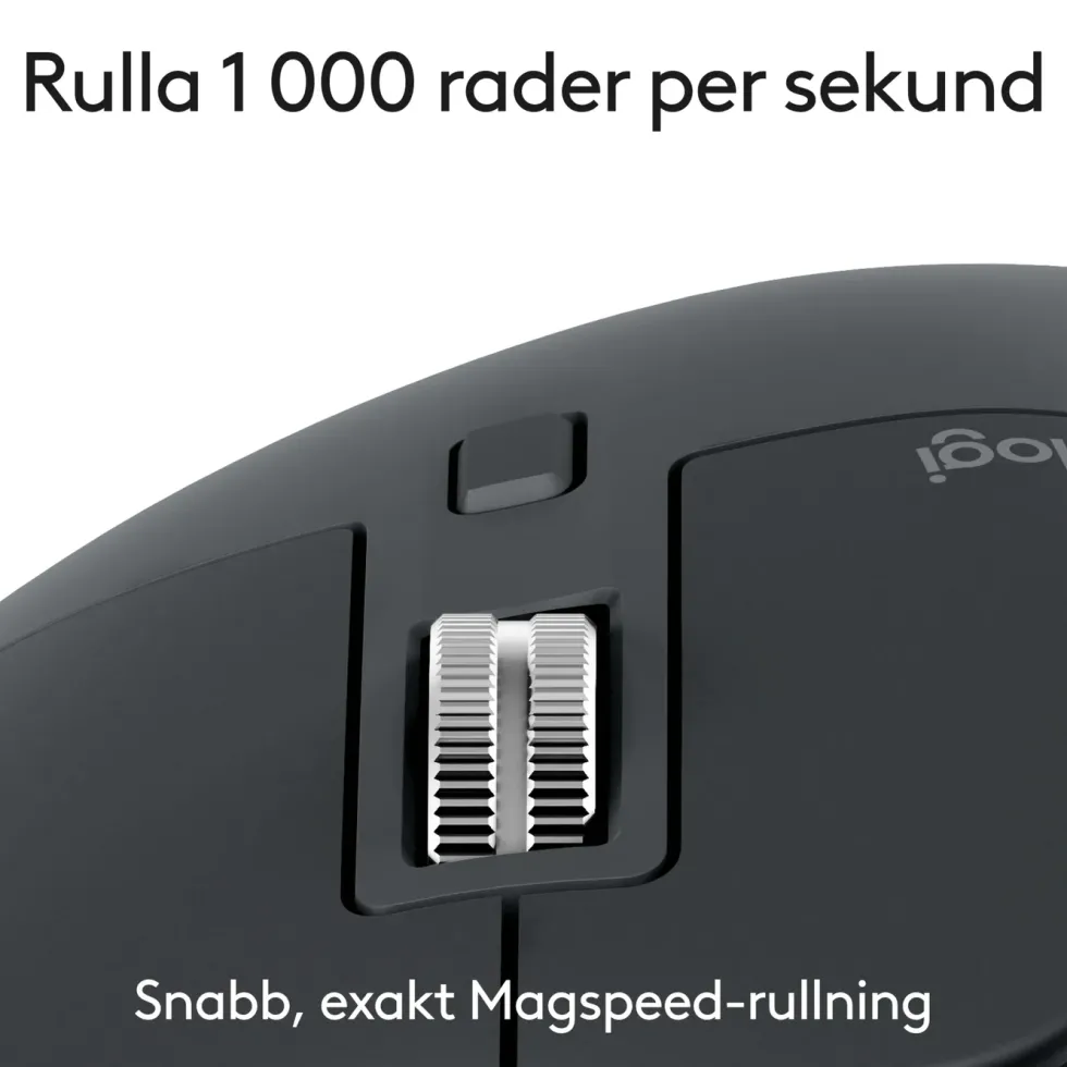Logitech Mx Master 3s Trådlös datormus Grafit, Bluetooth-utgåva