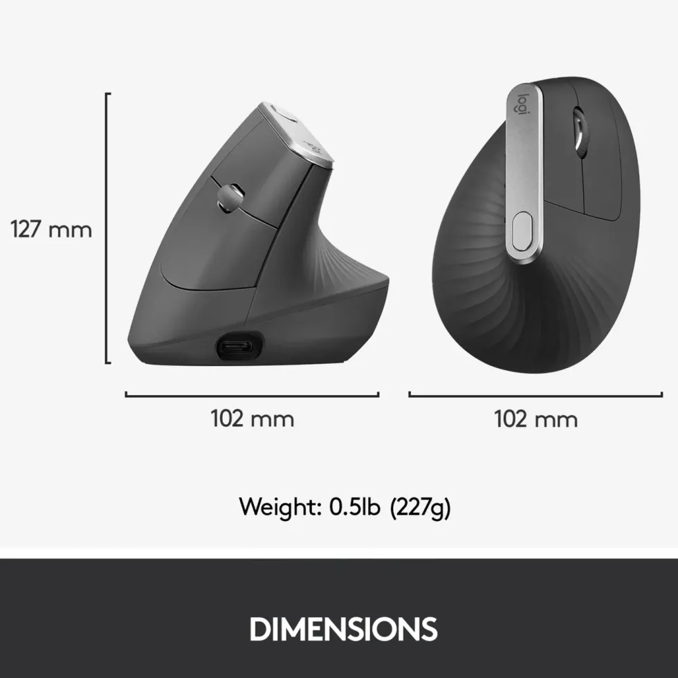 Logitech MX Vertical Trådlös datormus
