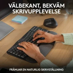 Logitech Wave Keys Trådlöst Ergonomiskt tangentbord