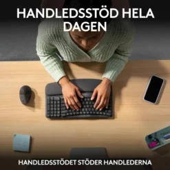 Logitech Wave Keys Trådlöst Ergonomiskt tangentbord