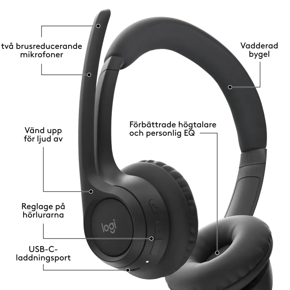 Logitech Zone 300 Trådlöst headset Graphite