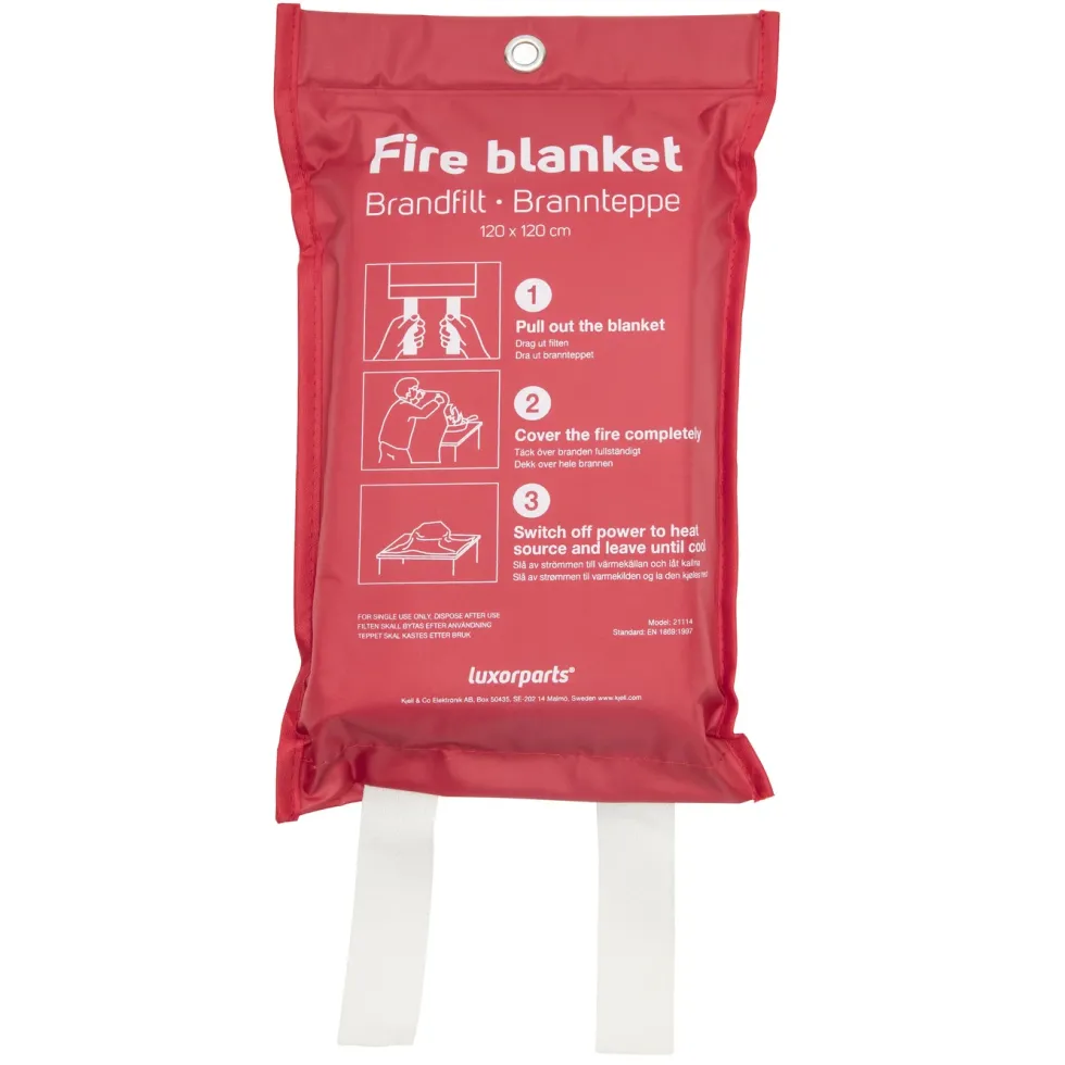 Luxorparts Brandfilt 120x120 cm Röd