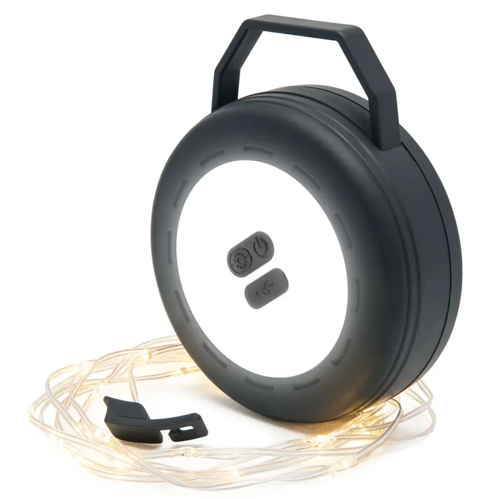 Luxorparts Bärbar campingstrålkastare med LED-ljusslinga