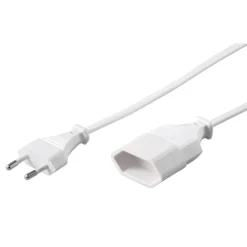 Luxorparts Förlängningskabel Ojordad 5 m (EU) Vit