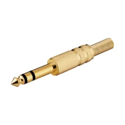 Luxorparts Guldpläterad 6,3 mm-kontakt Hane Stereo
