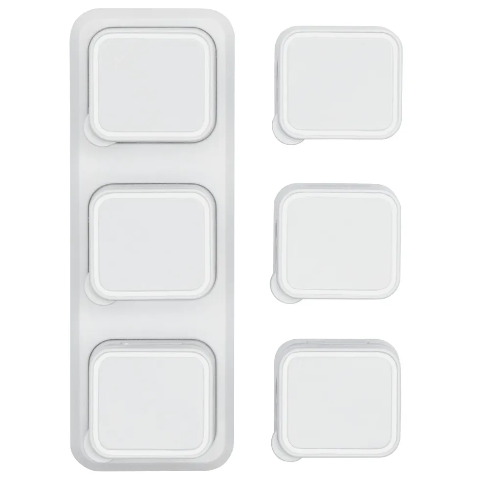 Luxorparts Magnetisk kabelklämma med basplatta Vit (6-pack)