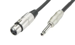 Luxorparts Mikrofonkabel XLR till 6,3 mm 3 m, Svart