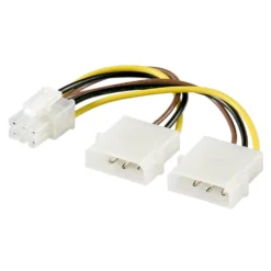 Luxorparts PCI Express-strömadapter 6-pin (2x Molex)
