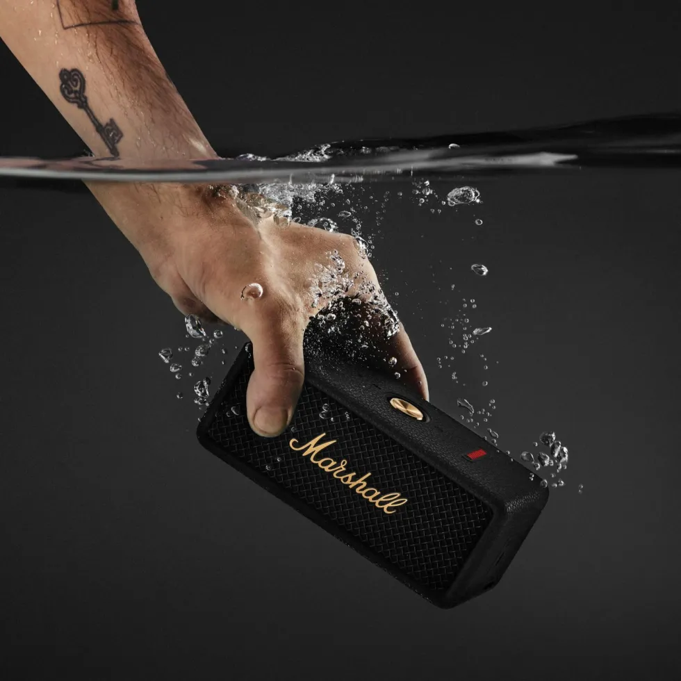Marshall Emberton III Bluetooth-högtalare Black and Brass