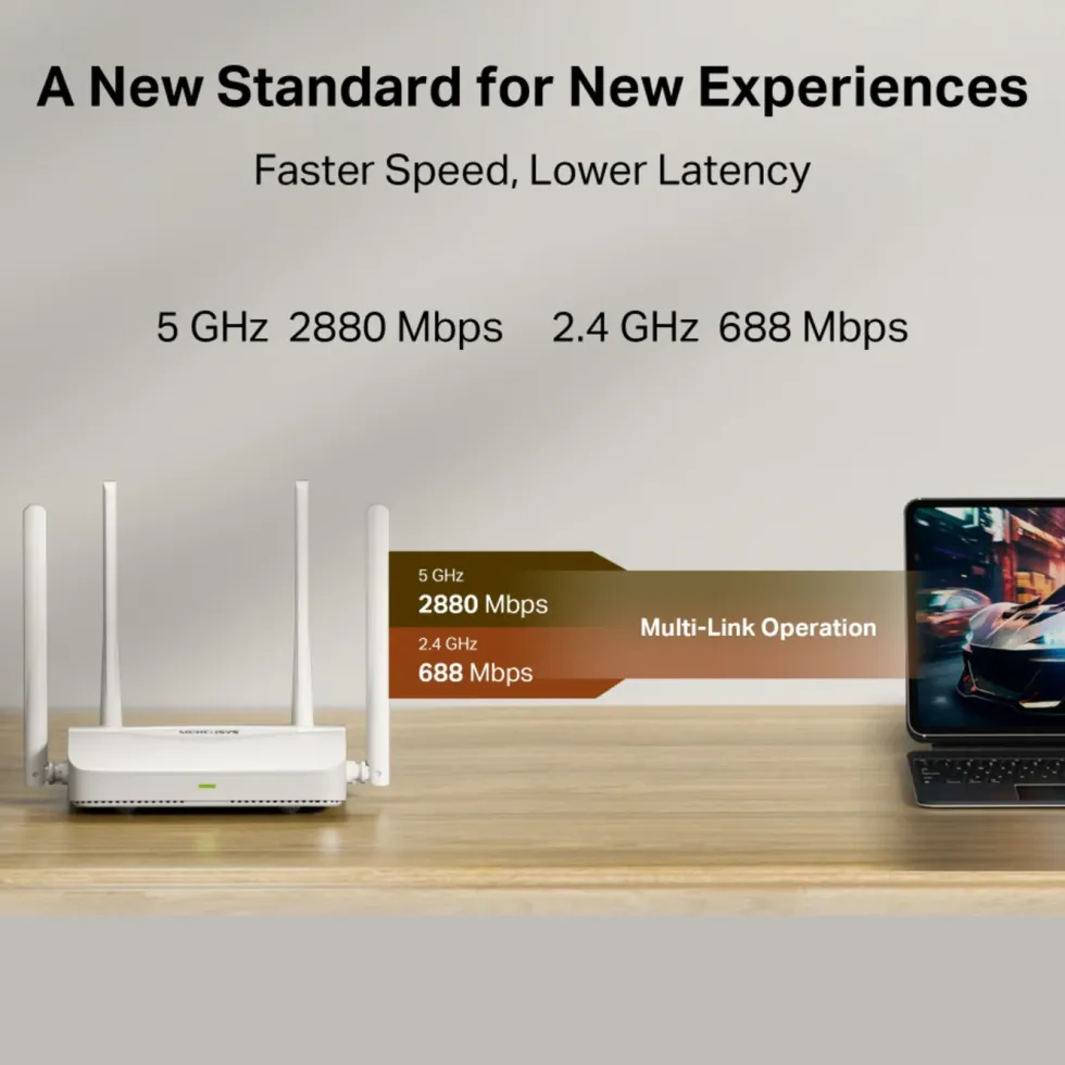Mercusys MR25WBE Dual Band BE3600 Wifi 7-router