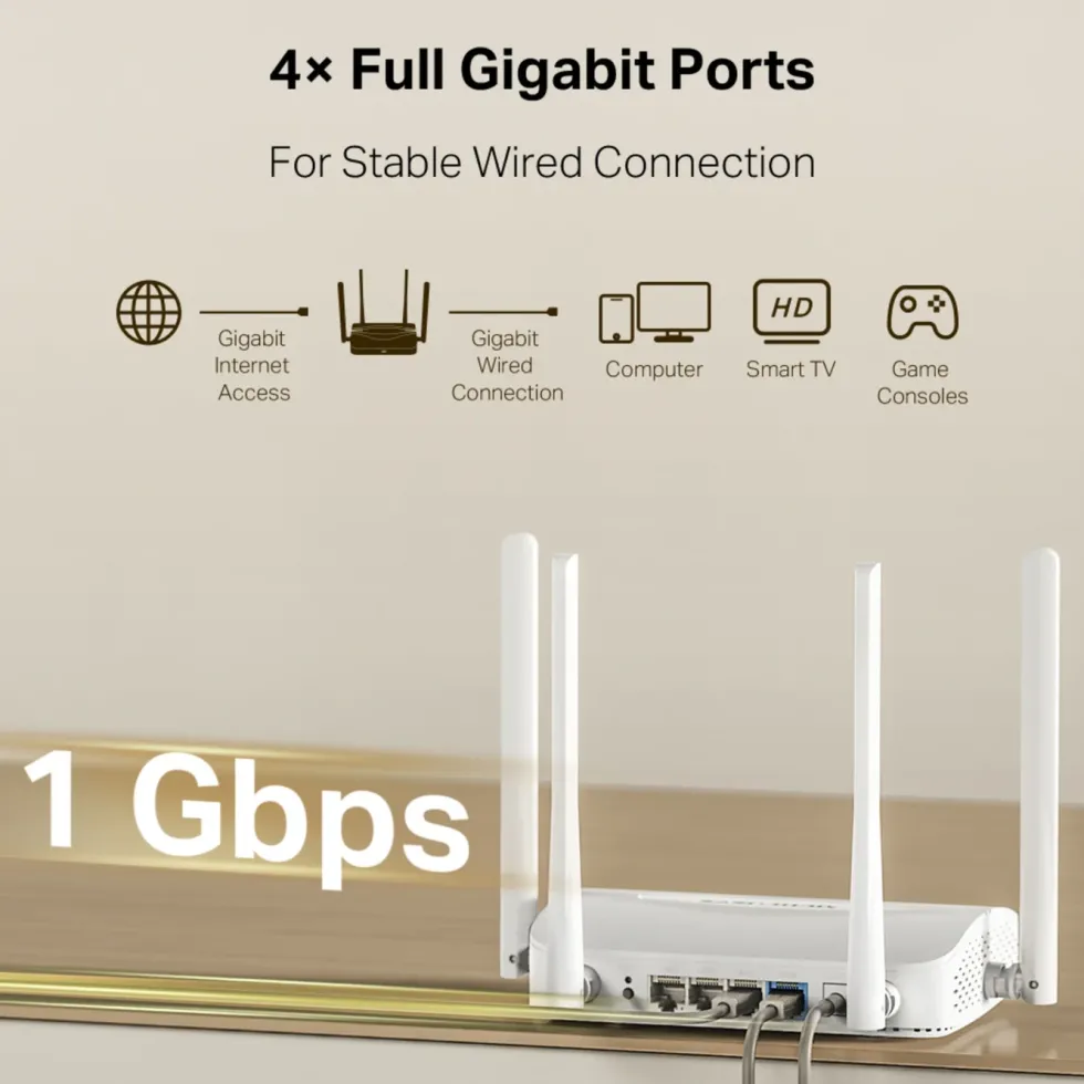 Mercusys MR25WBE Dual Band BE3600 Wifi 7-router