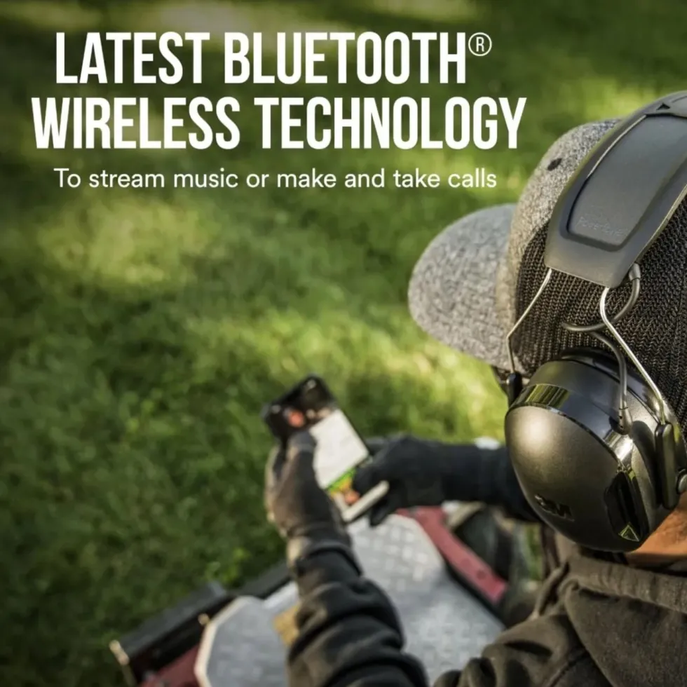 3M WorkTunes Connect & Solar hörselkåpor Bluetooth Svart
