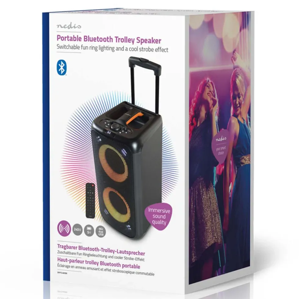 Nedis Bluetooth Party Speaker med karaokefunktion