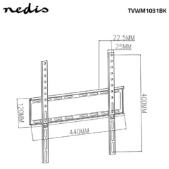 Nedis Fast väggfäste för tv 23–55”