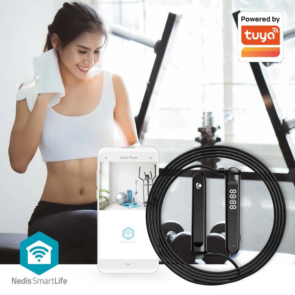Nedis 2-i-1 Fitness Smart Hopprep med Bluetooth