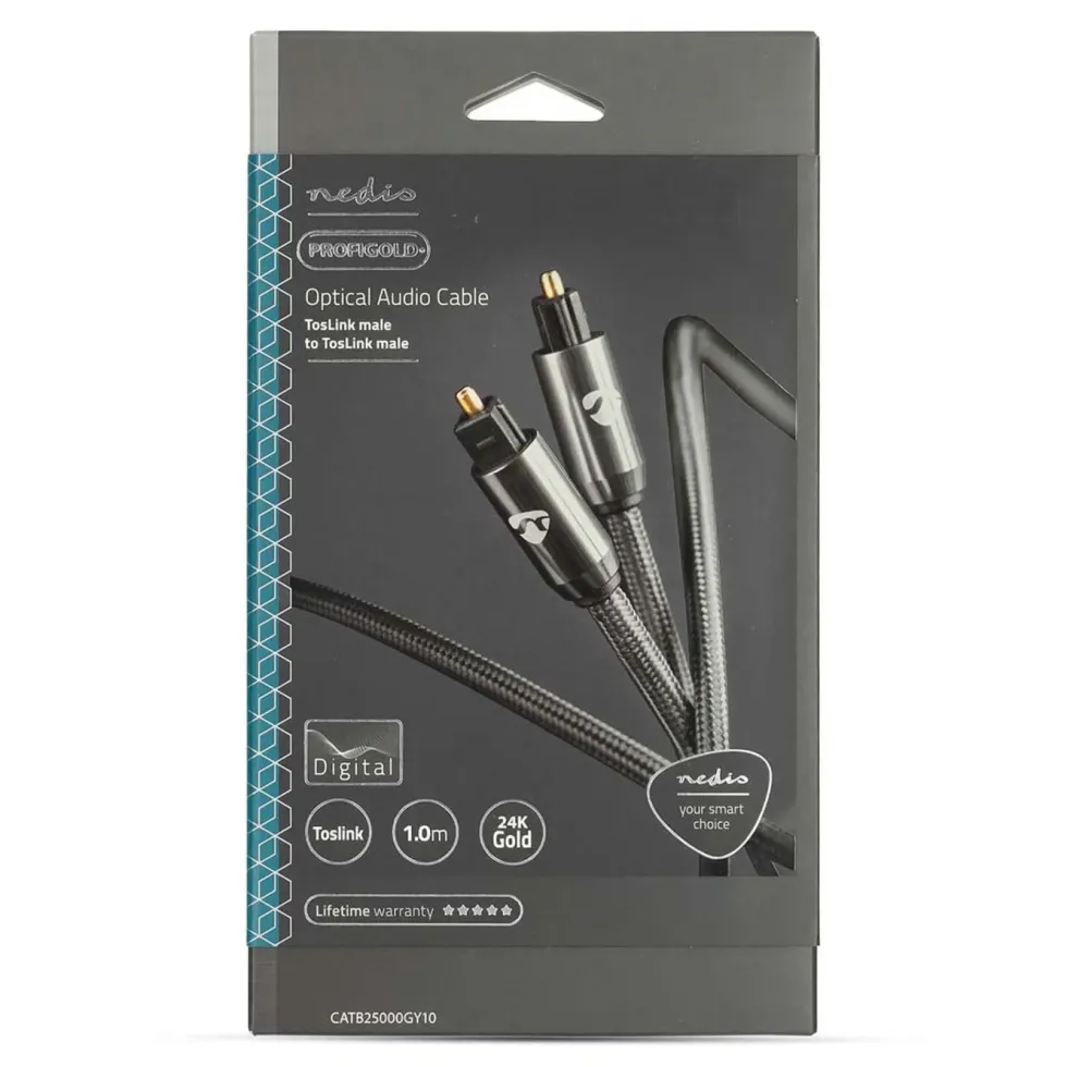 Nedis Optisk ljudkabel Toslink 1 m