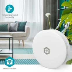 Nedis SmartLife luftkvalitetsmätare med CO₂-sensor och wifi