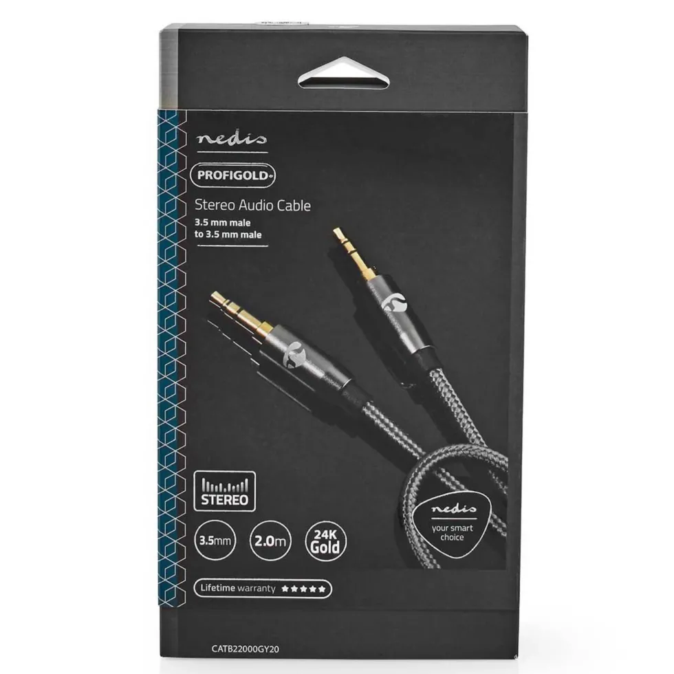 Nedis Stereoljudkabel 3,5 mm hane till hane 2 m