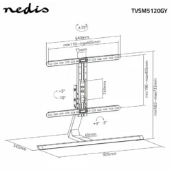 Nedis Tilt- och roterbart bordsstativ för tv 37-75