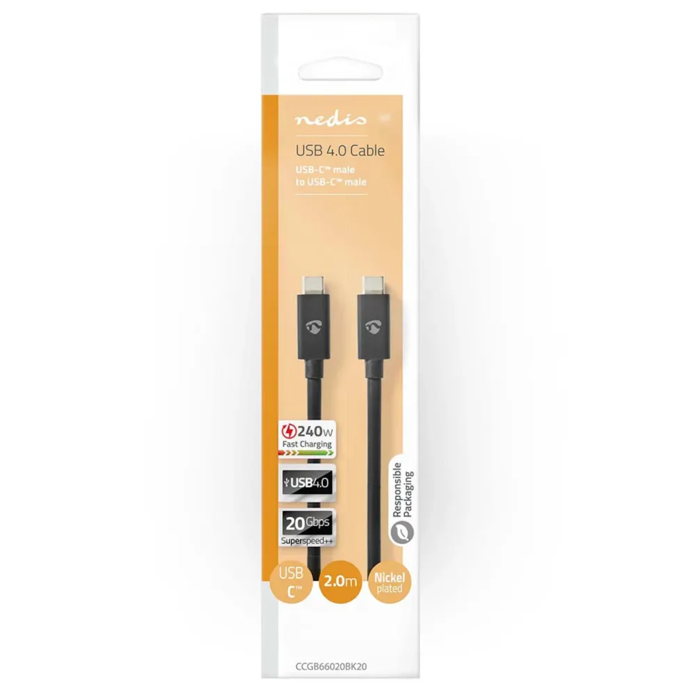 Nedis USB-C 4.0 Gen 3x2-kabel 2 m