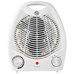 Nedis Värmefläkt 1000/2000 W med vältskydd Vit