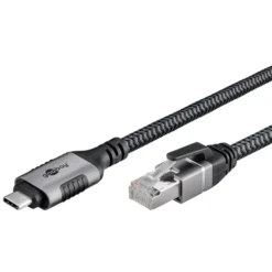 Nätverkskabel med USB-anslutning USB-C 1 m