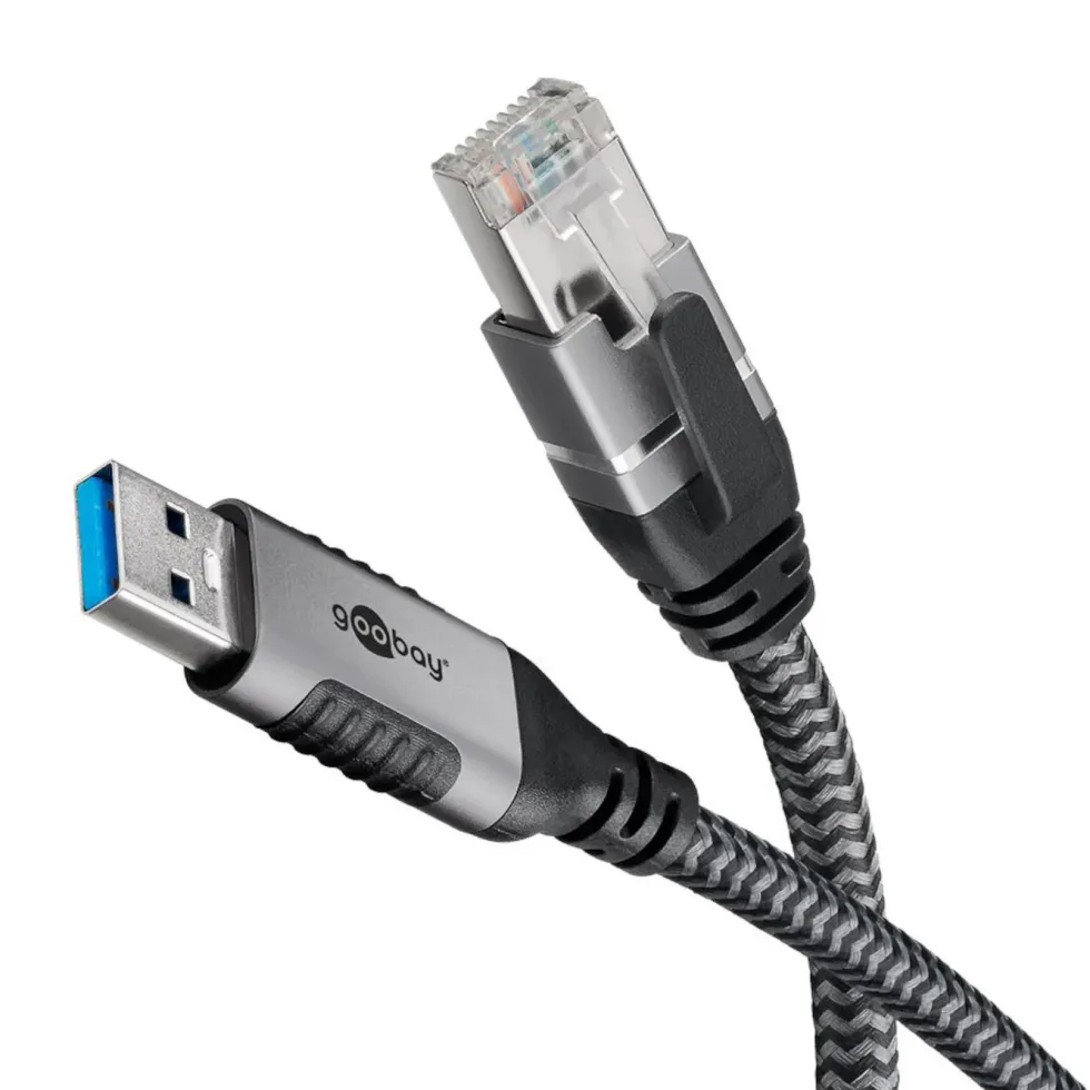 Nätverkskabel med USB-anslutning USB-A 1 m