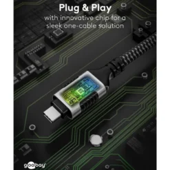 Nätverkskabel med USB-anslutning USB-C 2 m