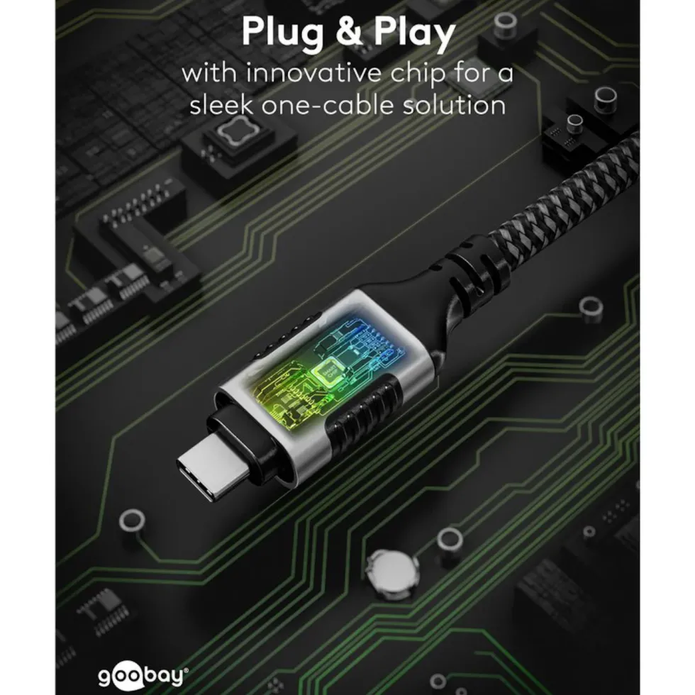 Nätverkskabel med USB-anslutning USB-C 2 m