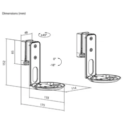 2-pack Högtalarfäste för Sonos Era 100 Vit