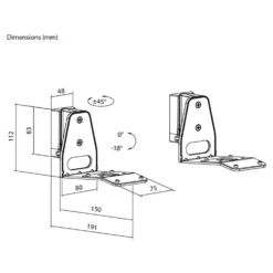 2-pack Högtalarfäste för Sonos Era 300 Vit