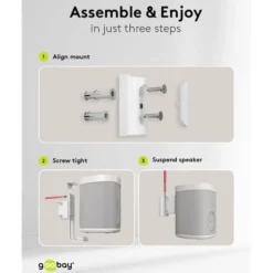 2-pack Högtalarfäste för Sonos One och One SL Vit