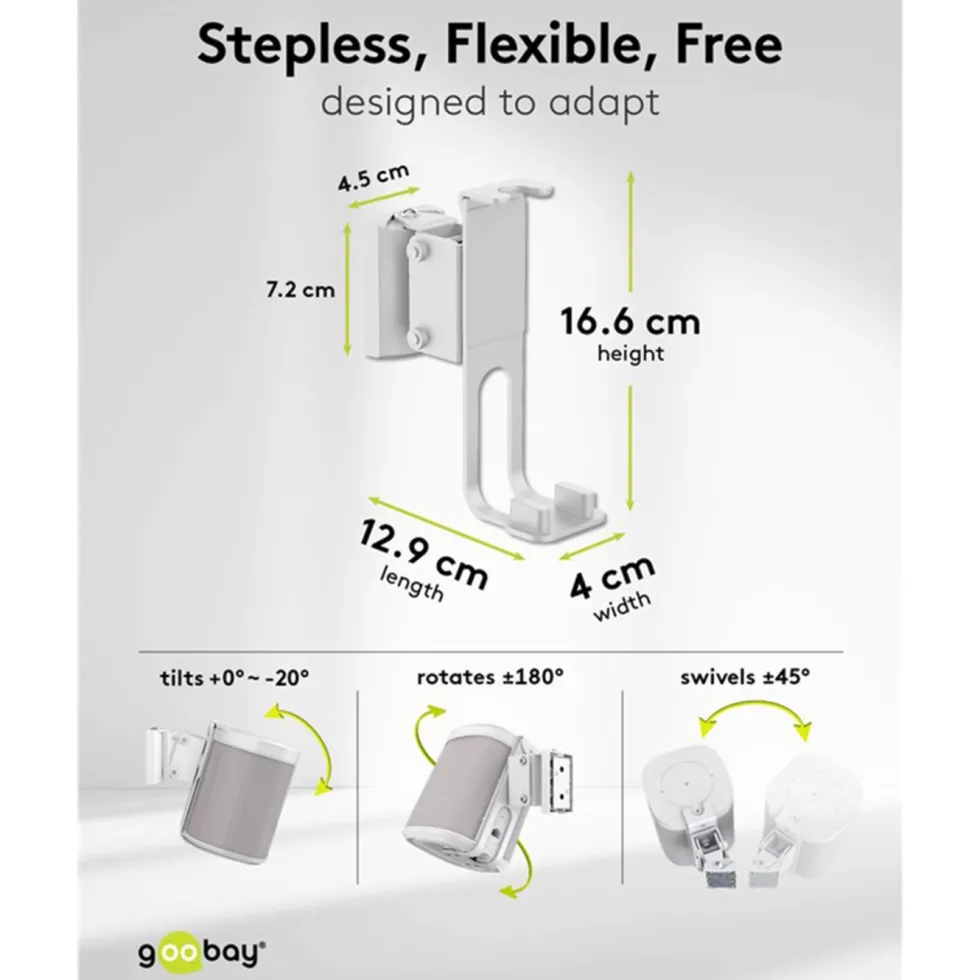 2-pack Högtalarfäste för Sonos One och One SL Vit
